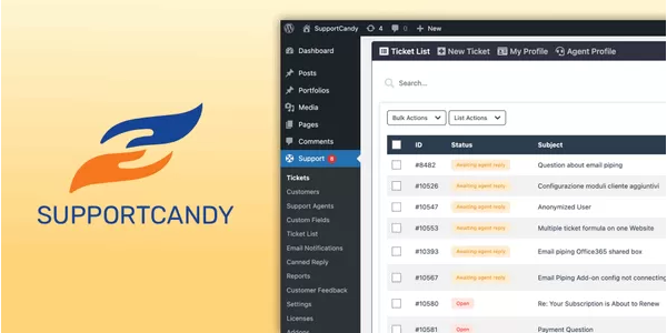 SupportCandyの日本語翻訳ファイル