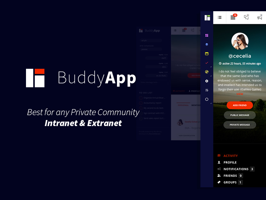 BuddyApp/モバイルで真価を発揮する軽量のBuddyPressテーマ