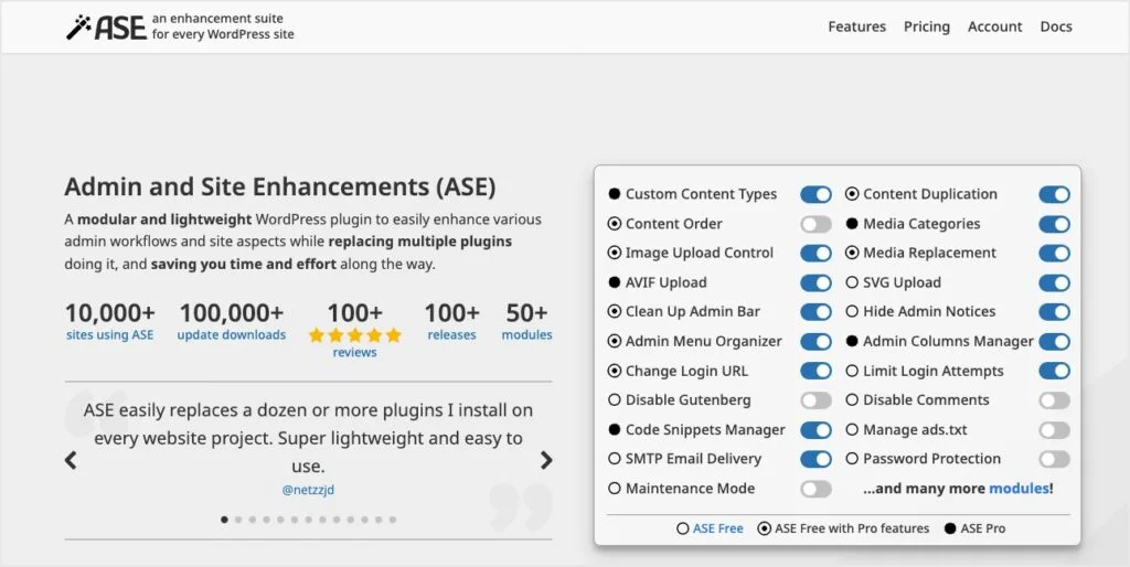 これひとつでユーティリティー系の機能向上が叶う/Admin and Site Enhancements (ASE)