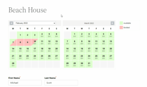 シンプルかゴージャスか/WP Booking System – Booking Calendar