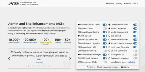 Admin and Site Enhancements (ASE)の日本語翻訳ファイル